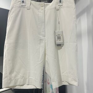 Nike Women's White Tailored Bermuda Shorts